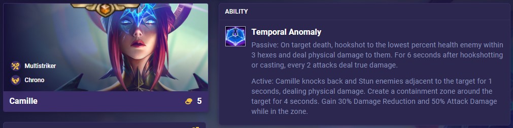 TFT Set 12 Camille Ability