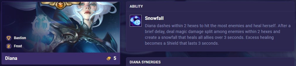 TFT Set 12 Diana Ability