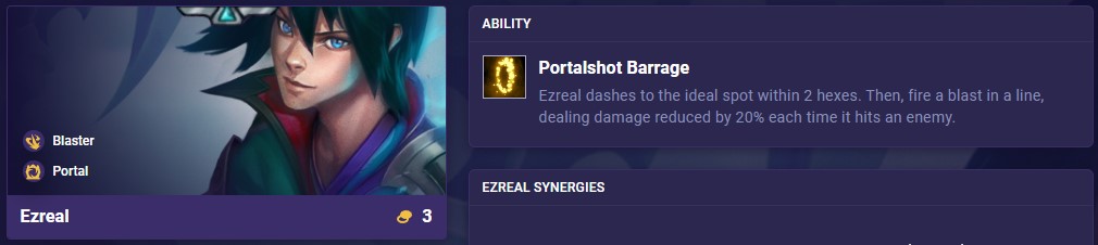 TFT Set 12 Ezreal Ability