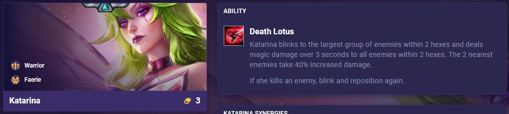 TFT Set 12 Katarina Ability