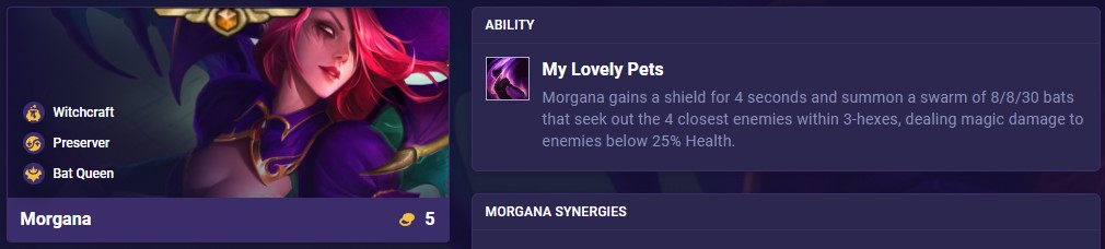 TFT Set 12 Morgana Ability