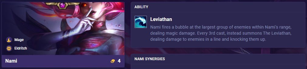 TFT Set 12 Nami Ability