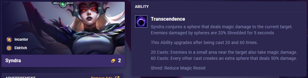 TFT Set 12 Syndra Ability