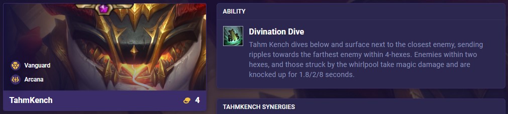 TFT Set 12 Tahm Kench Ability