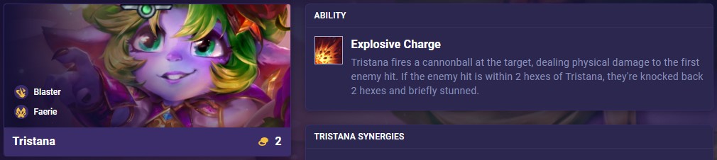 TFT Set 12 Tristana Ability