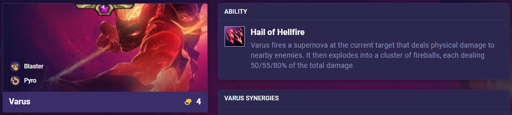 TFT Set 12 Varus Ability