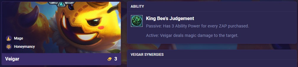 TFT Set 12 Veigar Ability