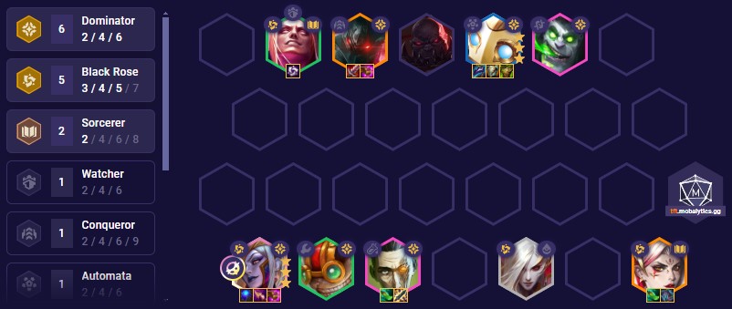 tft set 13 black rose rolls team comp