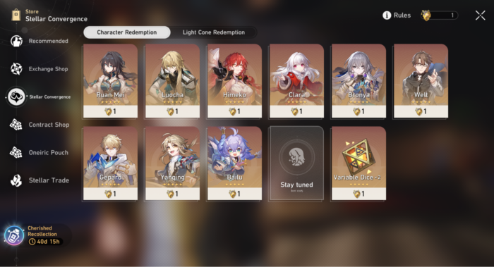 Character Redmeption