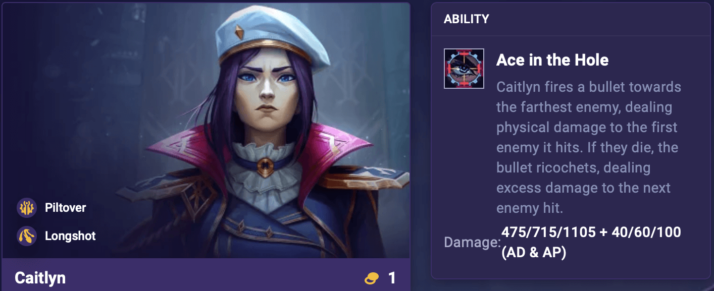 TFT Set 16 Positioning Caitlyn